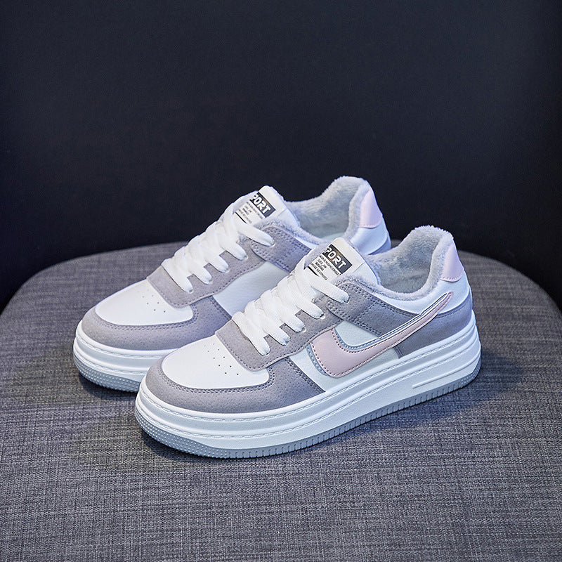 Women's Spring Korean Style Fashionable Flat Bottom Canvas Shoes Newgew