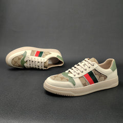 Men Fashion Patchwork Stylish Flat Casual Sneakers Newgew Shoes