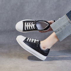 Women Minimalist Leather Comfort Flat Casual Shoes Newgew Shoes