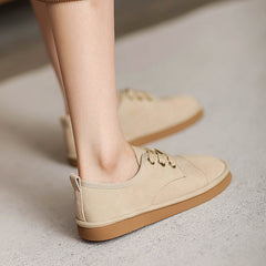 Women Minimalist Leather Soft Flat Casual Shoes Newgew Shoes