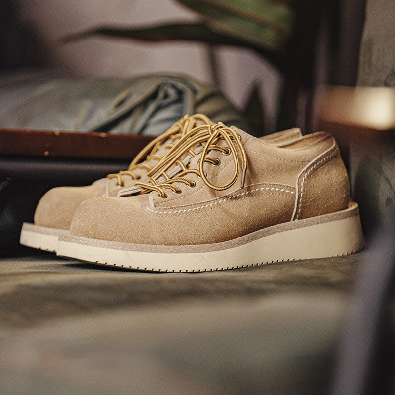 Men Retro Minimalist Cowhide Suede Casual Work Shoes Newgew Shoes