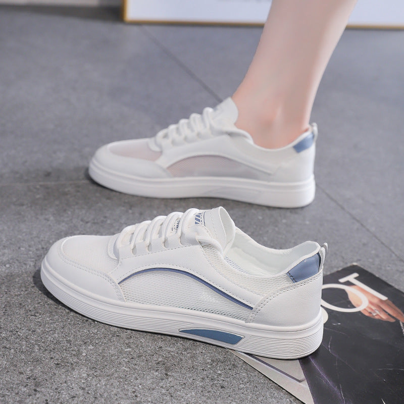 Women's White Summer Korean Style Flat Versatile Canvas Shoes Newgew