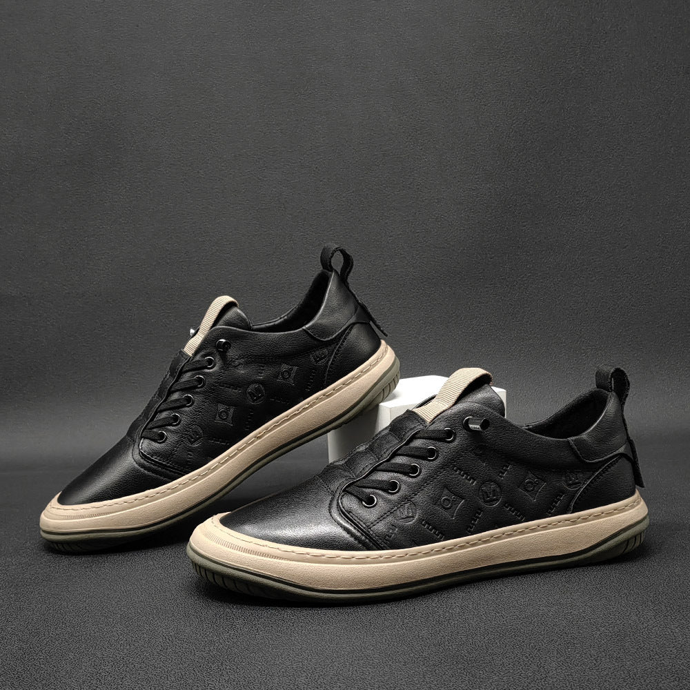 Men Minimalist Leather Flat Soft Casual Shoes Newgew Shoes