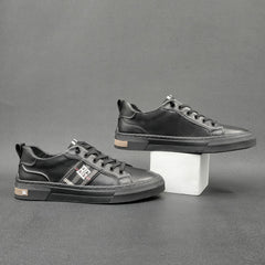 Men Fashion Minimalist Leather Flat Casual Shoes Newgew Shoes