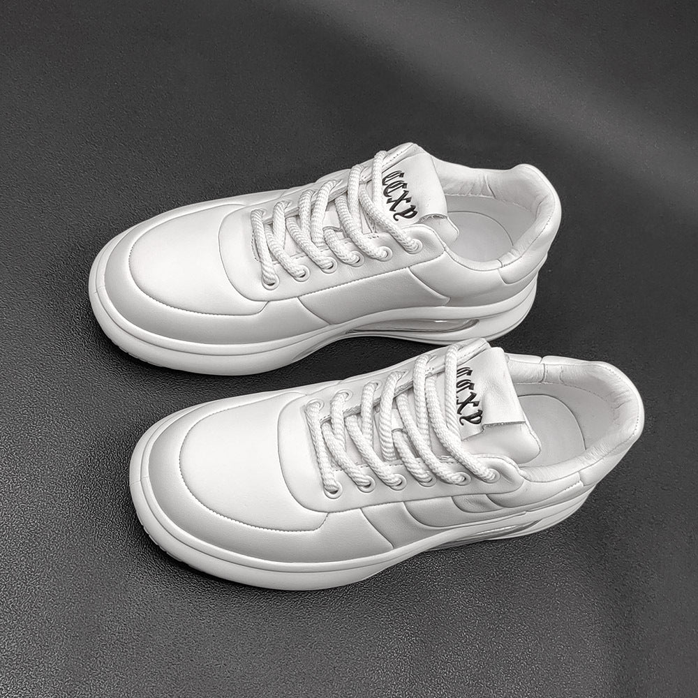 Men Minimalist Leather Thick Soled Casual Shoes Newgew Shoes