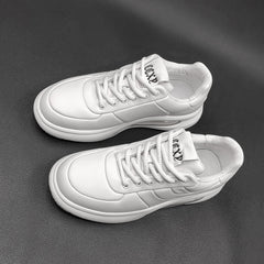 Men Minimalist Leather Thick Soled Casual Shoes Newgew Shoes