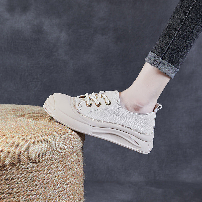 Women Minimalist Leather Flat Casual Shoes Newgew Shoes