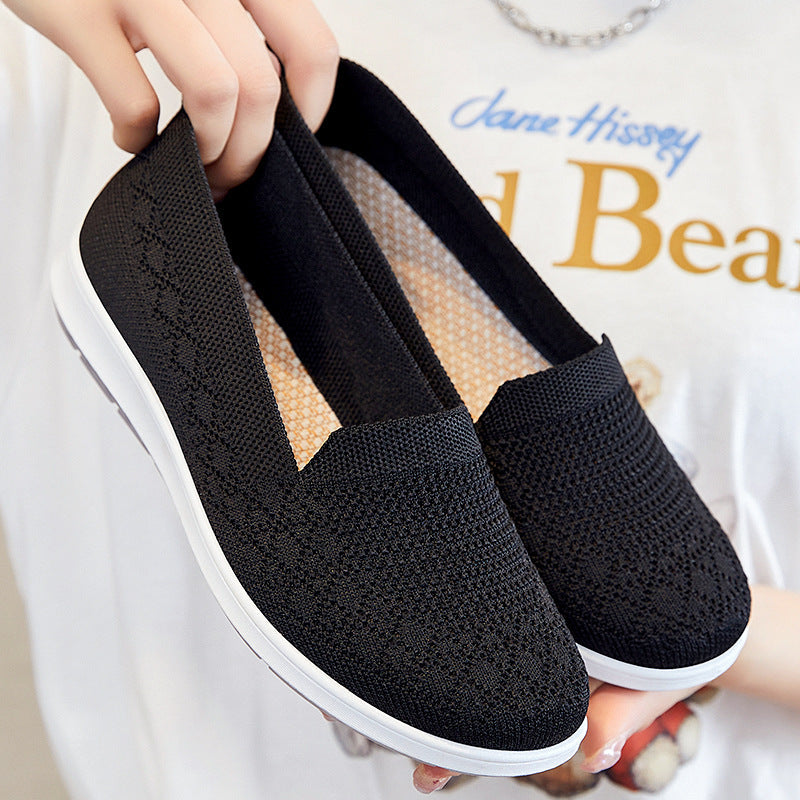 Women's Cloth Breathable Flat Soft Bottom Canvas Shoes Newgew