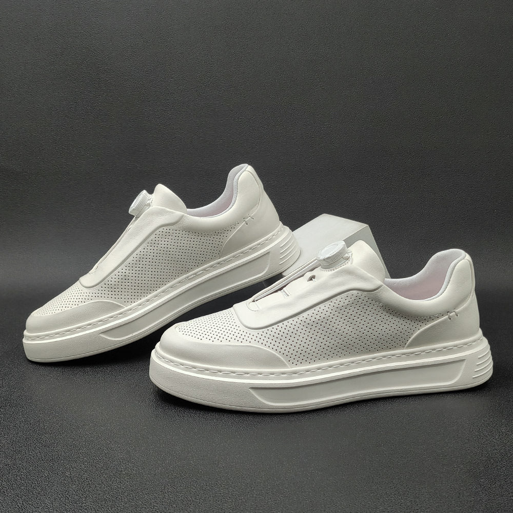 Men Minimalist Fashion Breathable Leather Casual Shoes Newgew Shoes