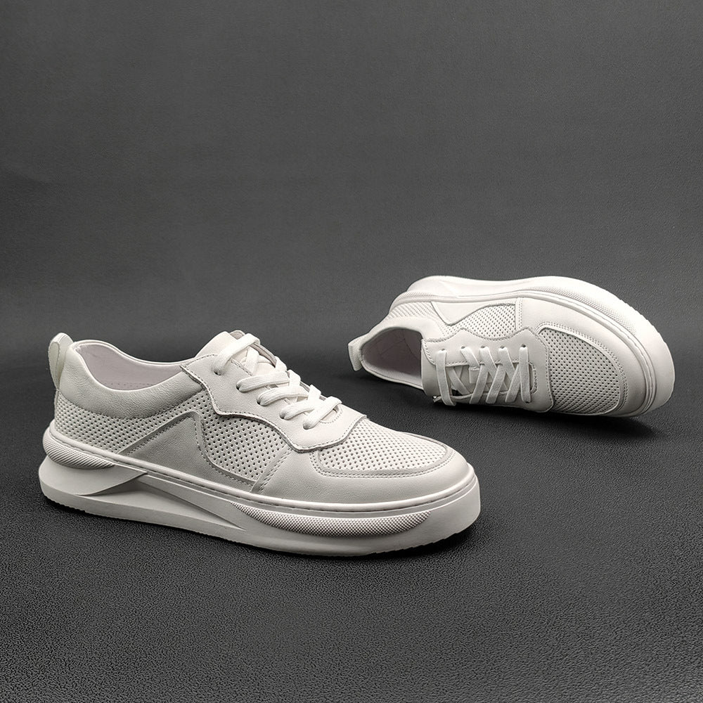 Men Solid Leather Fashion Breathable Casual Shoes Newgew Shoes