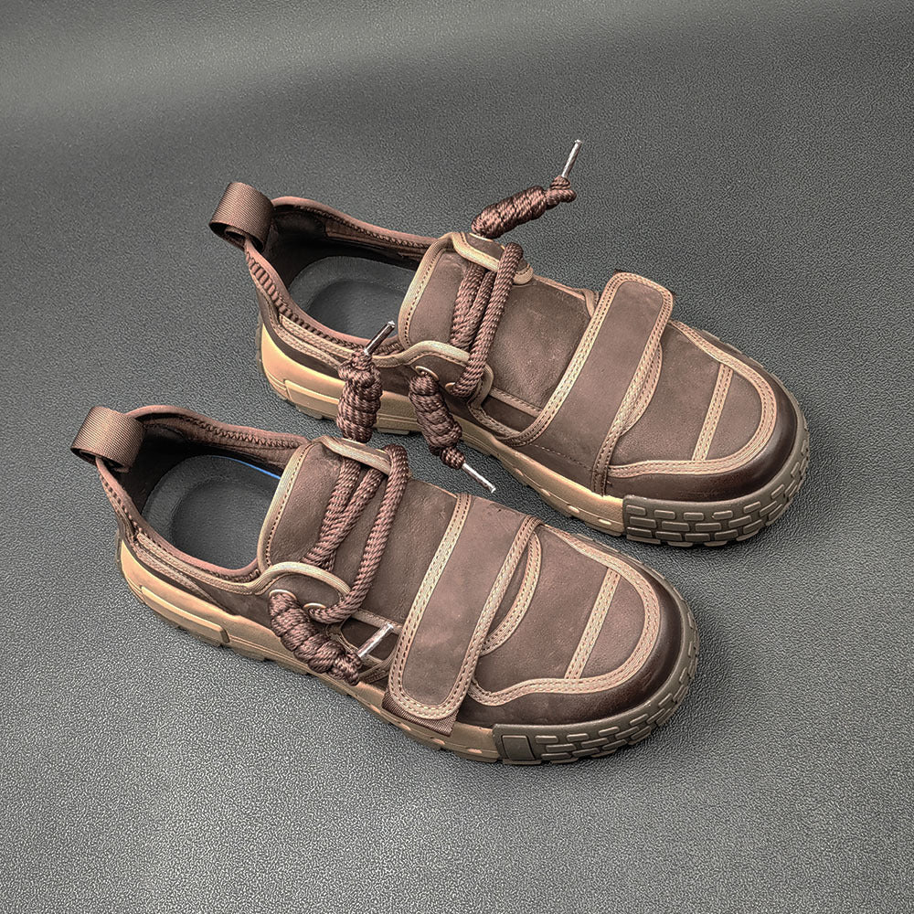 Men Retro Minimalist Leather Casual Shoes Newgew Shoes
