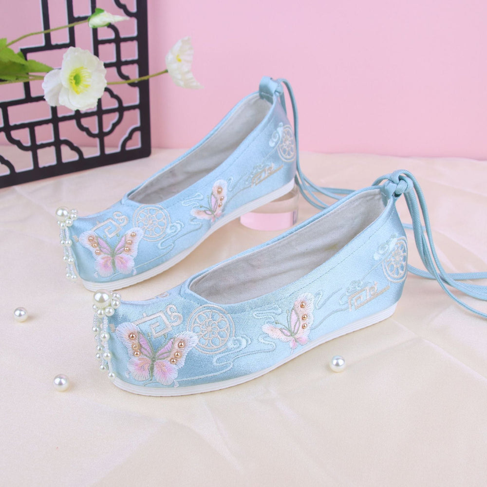 Women's Ancient Style Height Increasing Insole Canvas Shoes Newgew