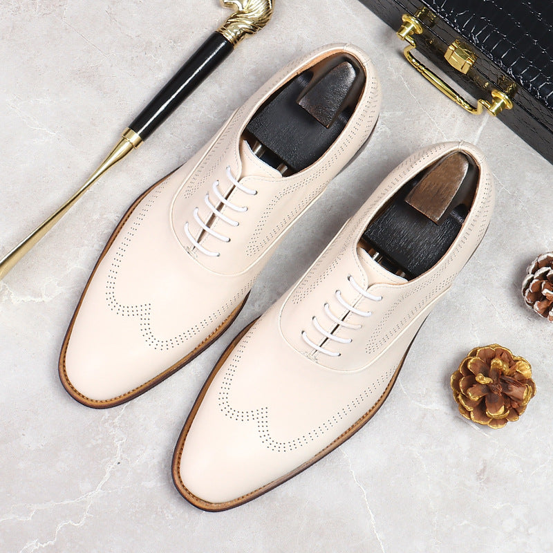 Men Cowhide Casual Fashion Oxford Shoes Newgew Shoes