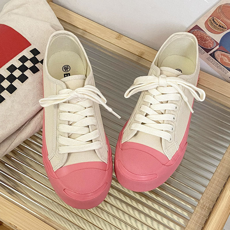 Durable Cool Women's Trendy Breathable White Canvas Shoes Newgew