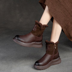 Women Retro Furred Winter Snow Boots Newgew Shoes