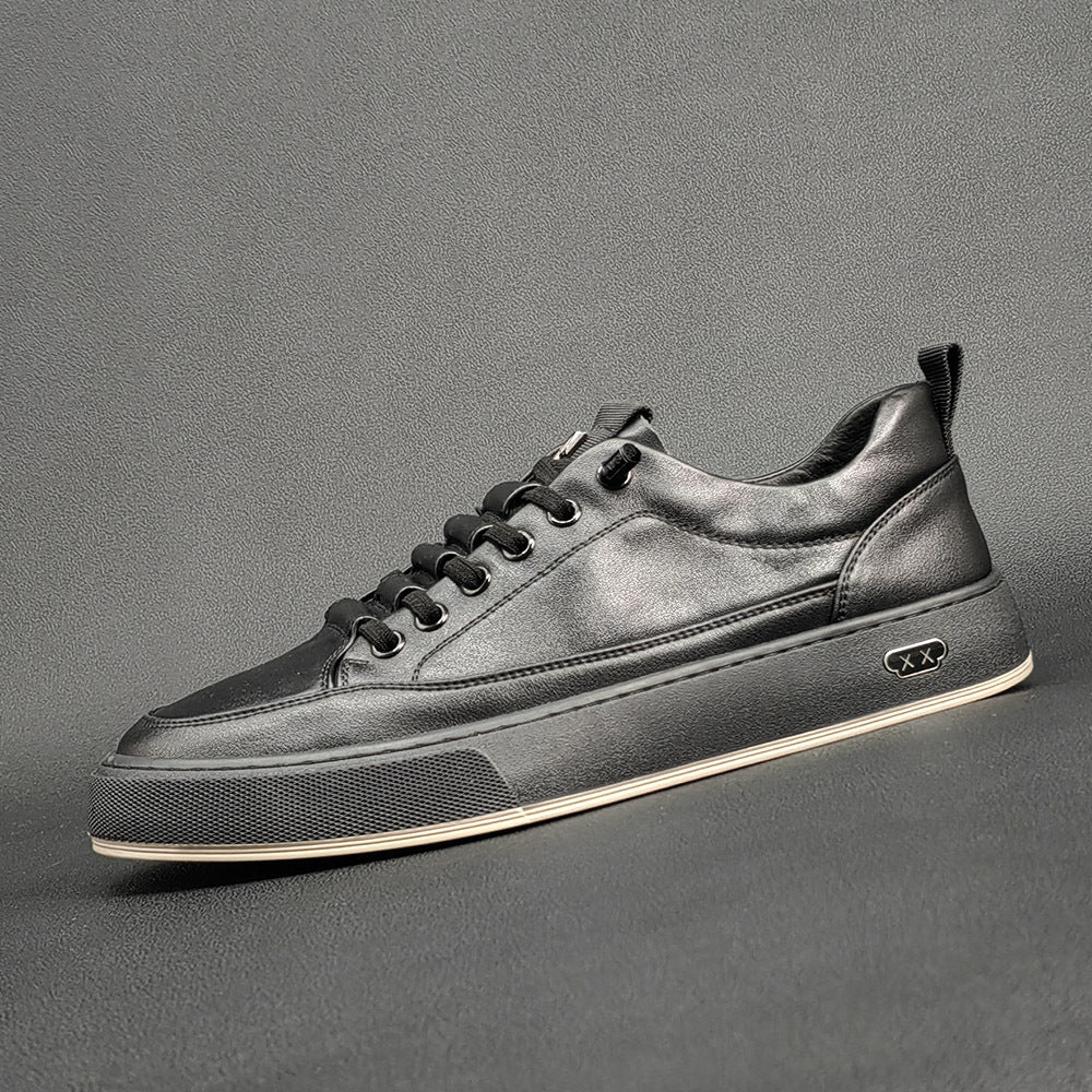 Men Minimalist Leather Flat Casual Shoes Newgew Shoes