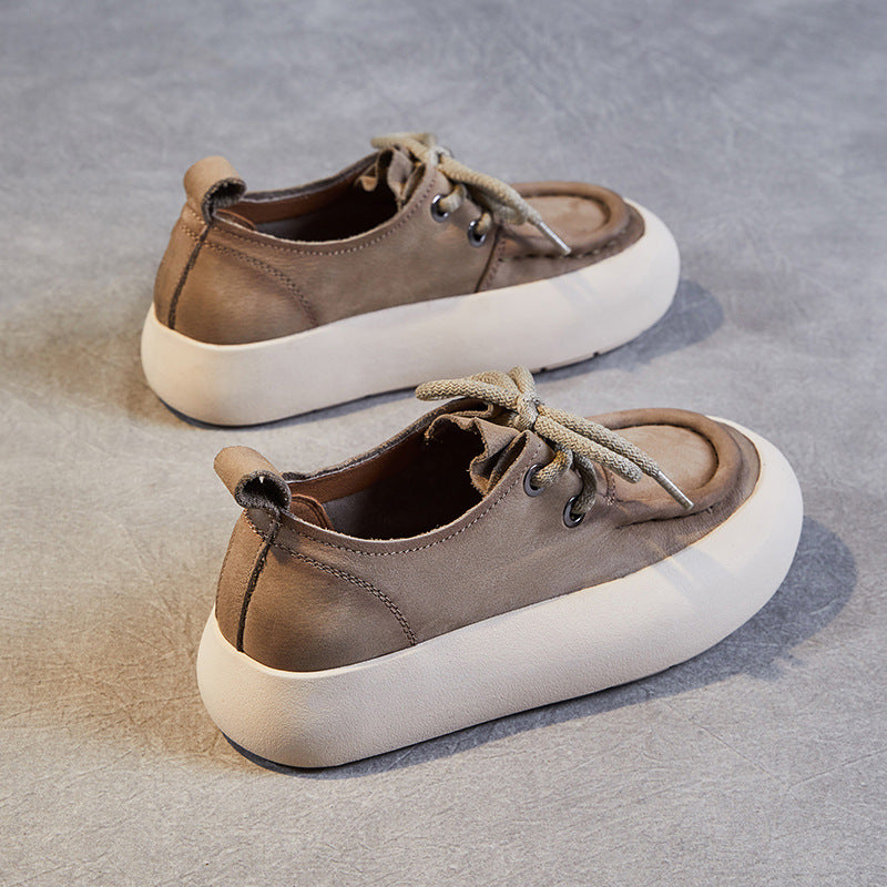 Women Minimalist Leather Flat Casual Shoes Newgew Shoes