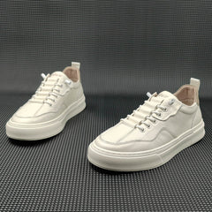 Men Minimalist Fashion Leather Flat Casual Shoes Newgew Shoes