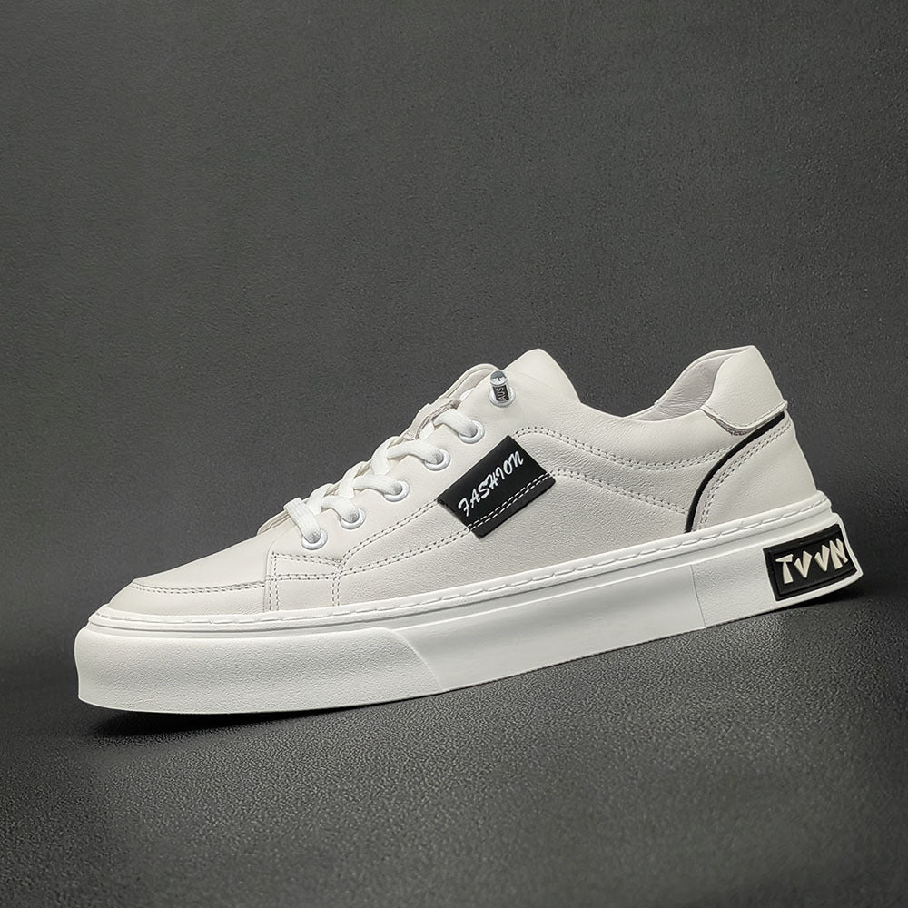 Men Stylish Minimalist Leather Flat Casual Shoes Newgew Shoes
