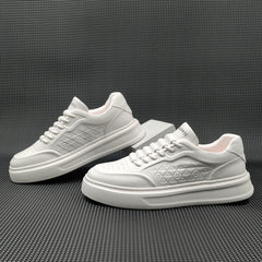Men Minimalist Embossed Breathable Leather Casual Shoes Newgew Shoes