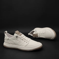 Men Minimalist Leather Flat Soft Casual Shoes Newgew Shoes