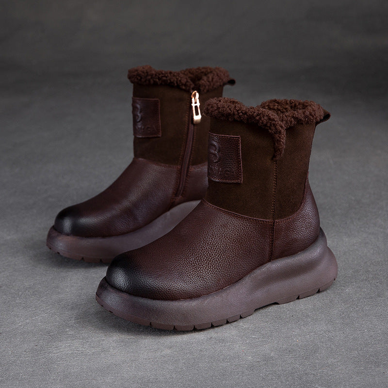 Women Retro Furred Winter Snow Boots Newgew Shoes