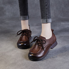 Women Retro Soft Leather Handmade Casual Shoes Newgew Shoes