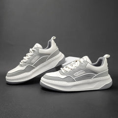 Men Stylish Patchwork Breathable Leather Casual Shoes Newgew Shoes