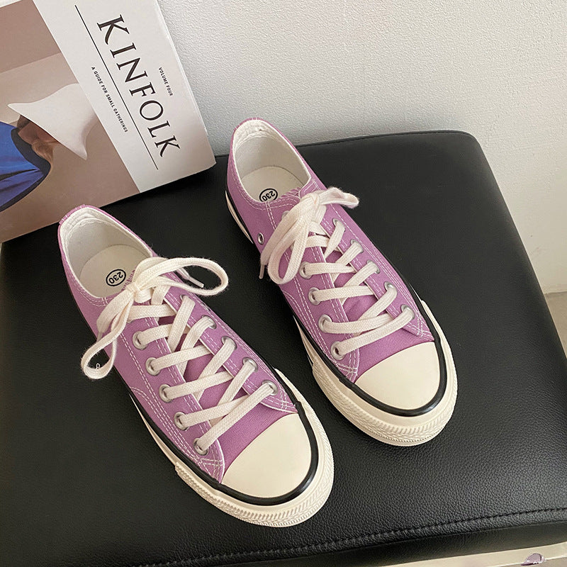 Elegant Fairy Pink Female Korean Board Canvas Shoes Newgew