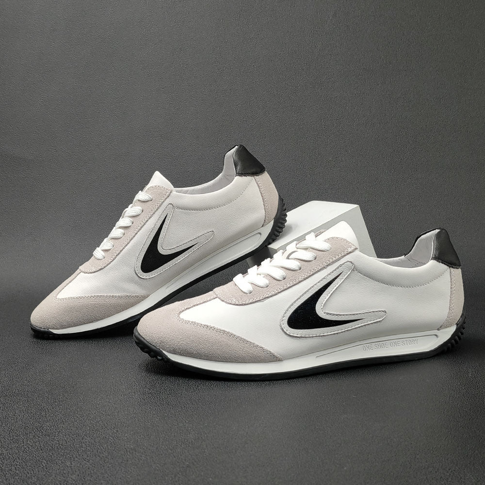 Men Stylish Soft Cowhide Patchwork Flat Casual Shoes Newgew Shoes