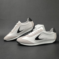 Men Stylish Soft Cowhide Patchwork Flat Casual Shoes Newgew Shoes