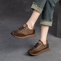 Women Retro Breathable Patchwork Casual Shoes Newgew Shoes