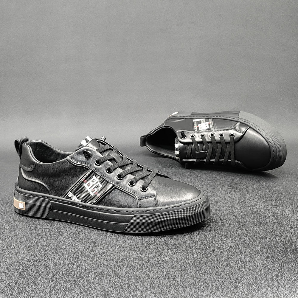 Men Fashion Minimalist Leather Flat Casual Shoes Newgew Shoes