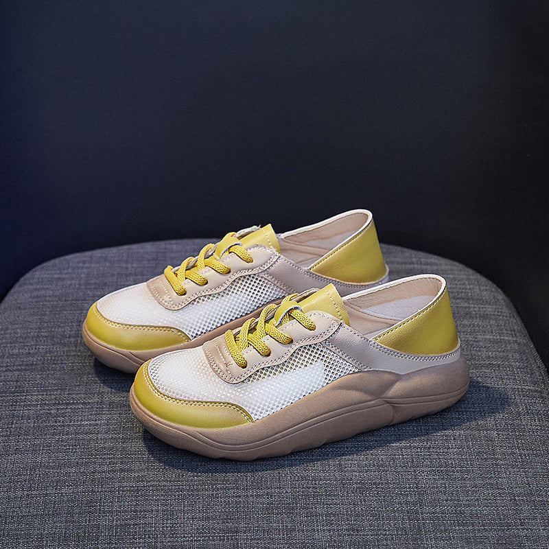 Women's Summer Mesh Breathable White Korean Canvas Shoes Newgew