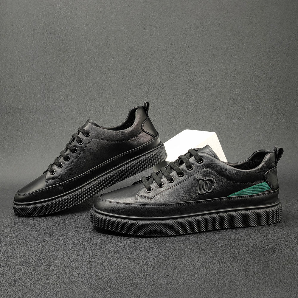 Men Fashion Casual Leather Flat Skate Shoes Newgew Shoes