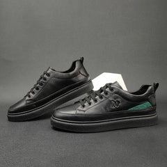 Men Fashion Casual Leather Flat Skate Shoes Newgew Shoes