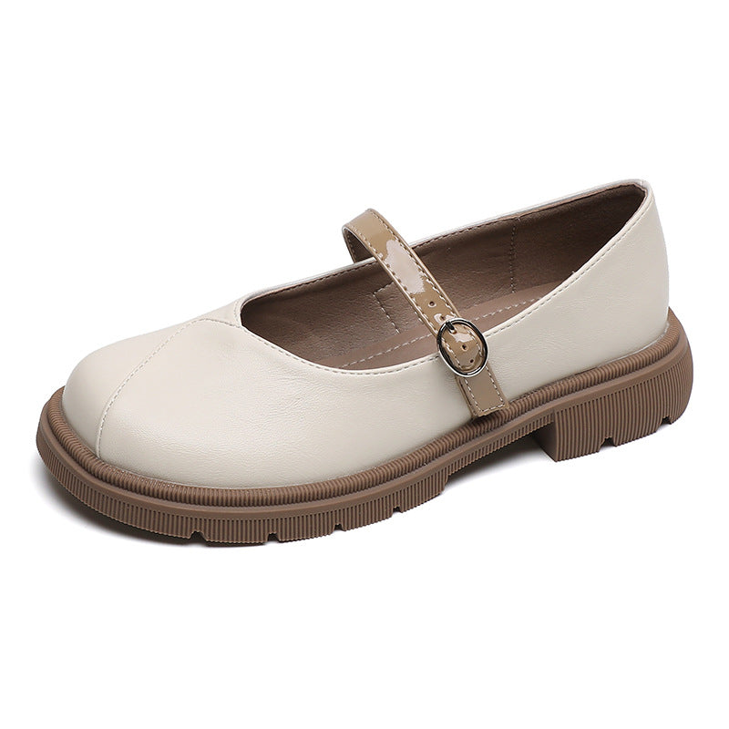 Women Casual Soft Buckle Patchwork Loafers Newgew Shoes