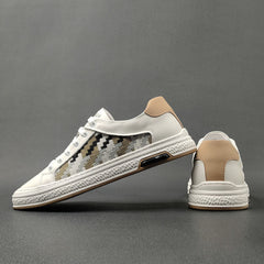 Men Stylish Fashion Patchwork Flat Casual Shoes Newgew Shoes