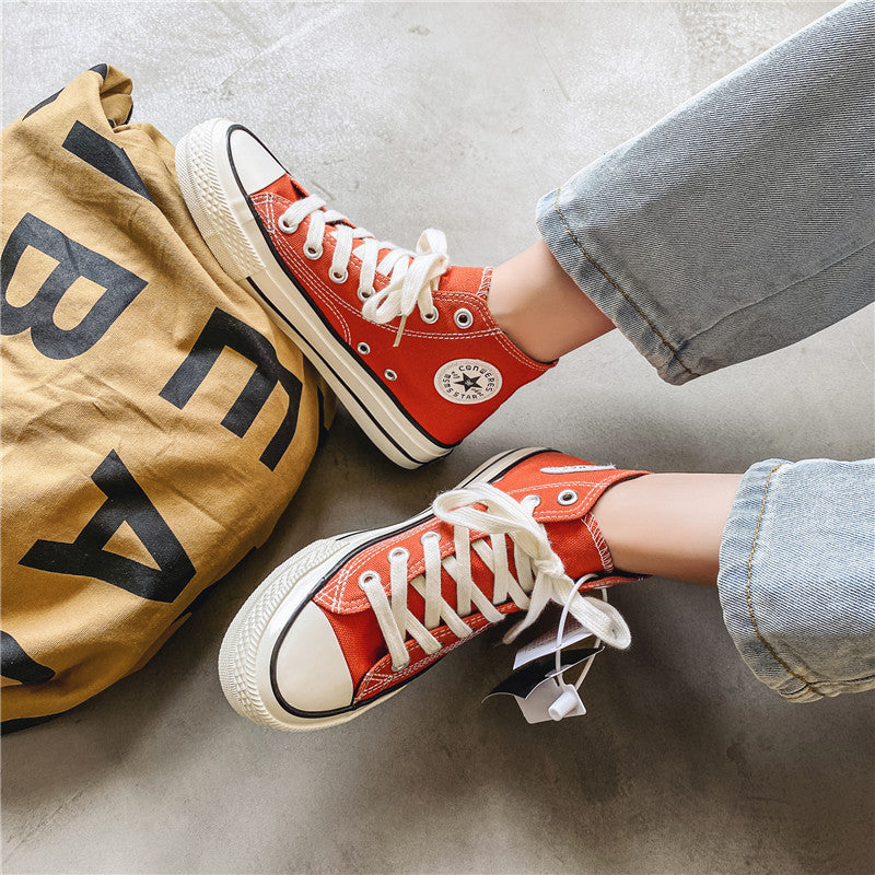 Slouchy Attractive Unique Women's Korean Versatile Canvas Shoes Newgew