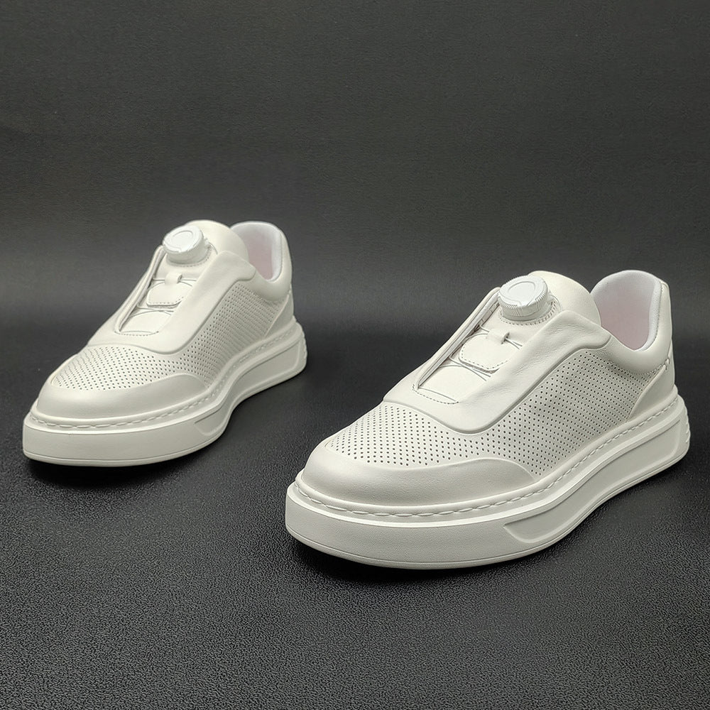Men Minimalist Fashion Breathable Leather Casual Shoes Newgew Shoes