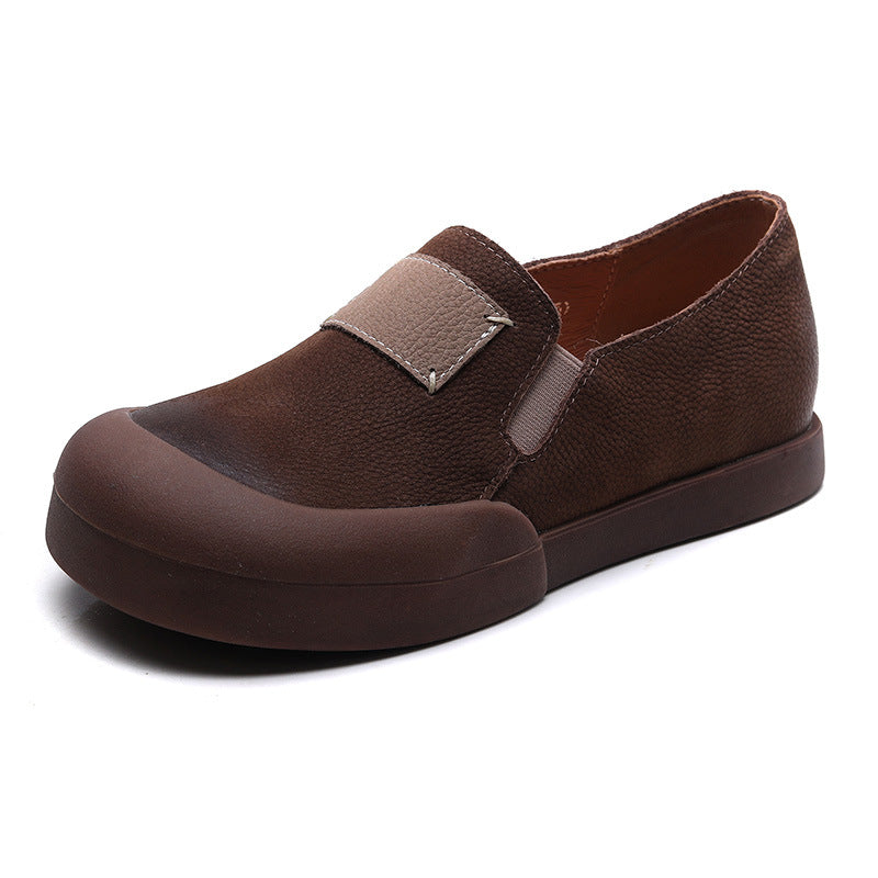 Women Retro Minimalist Leather Casual Shoes Newgew Shoes