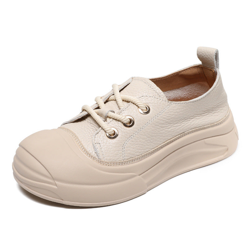 Women Minimalist Leather Flat Casual Shoes Newgew Shoes