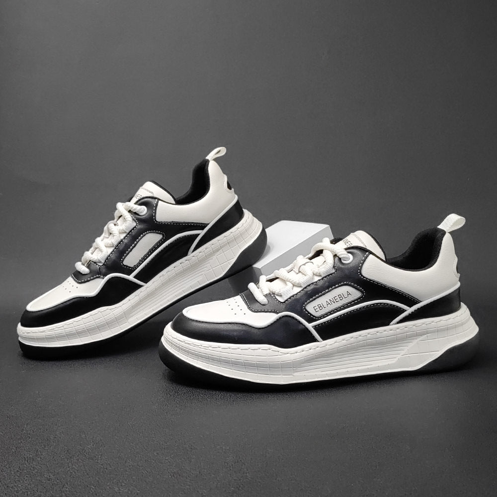 Men Stylish Patchwork Breathable Leather Casual Shoes Newgew Shoes