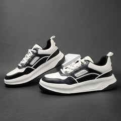 Men Stylish Patchwork Breathable Leather Casual Shoes Newgew Shoes