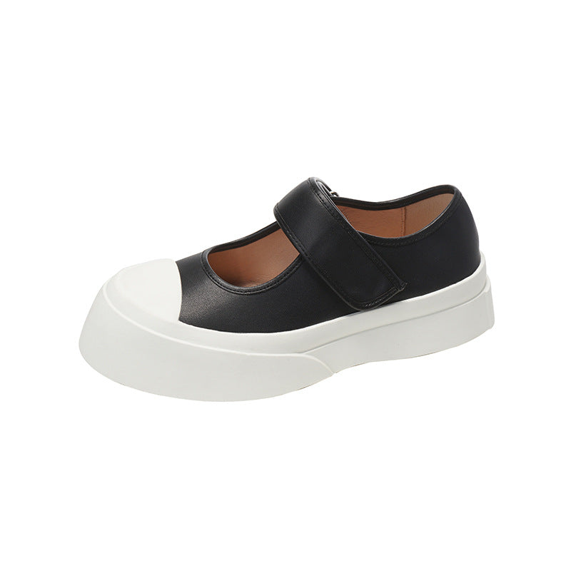 Slouchy Women's Jane Platform White Velcro Canvas Shoes Newgew