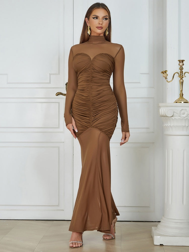 Halter Backless Ruched Dress Newgew Dresses