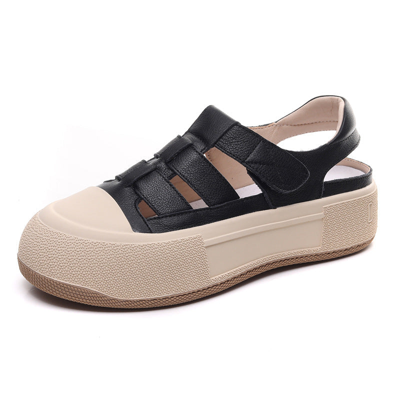 Women Minimalist Soft Leather Summer Casual Sandals Newgew Shoes