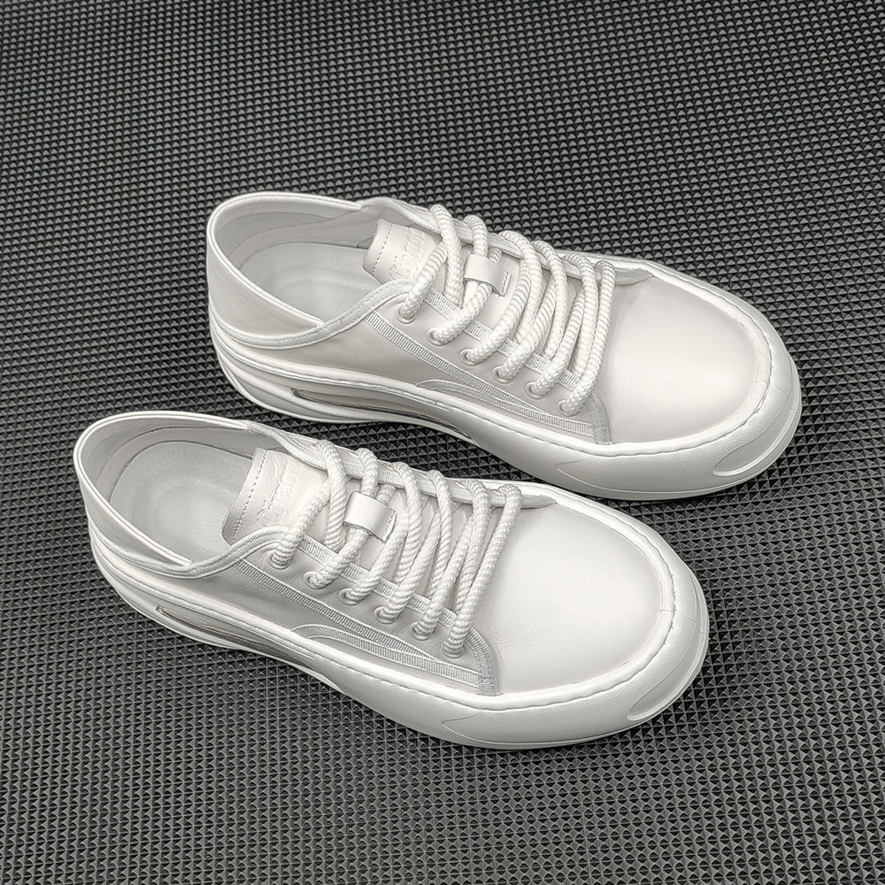 Men Minimalist Soft Leather Flat Casual Shoes Newgew Shoes