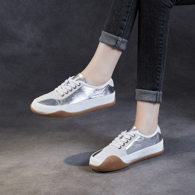 Women Minimalist Soft Leather Casual Training Sneakers Newgew Shoes
