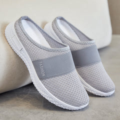 Women's Cloth Summer Breathable Half Pumps Slippers Newgew